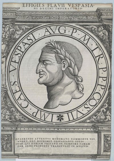 Romerske kejsaren Vespasianus av Artist Unknown