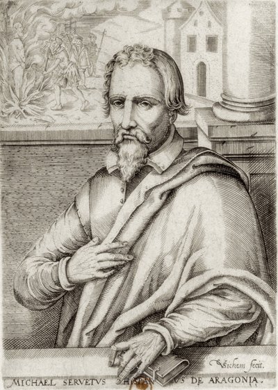 SERVET, Miguel (1511-1553). Spansk läkare och teolog. Xylografi. FRANKRIKE. ILE-DE-FRANCE. Paris, Frankrike. Nationalbiblioteket av Artist Unknown