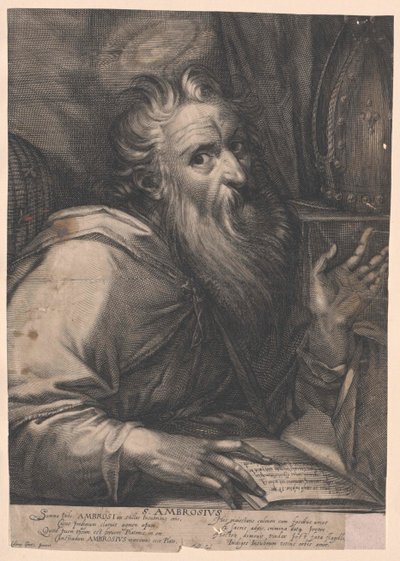 Sankt Ambrosius av Milano av Artist Unknown
