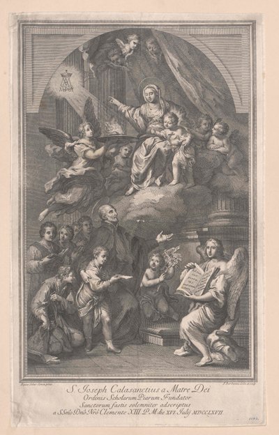 Sankt Josef av Calasanz av Artist Unknown