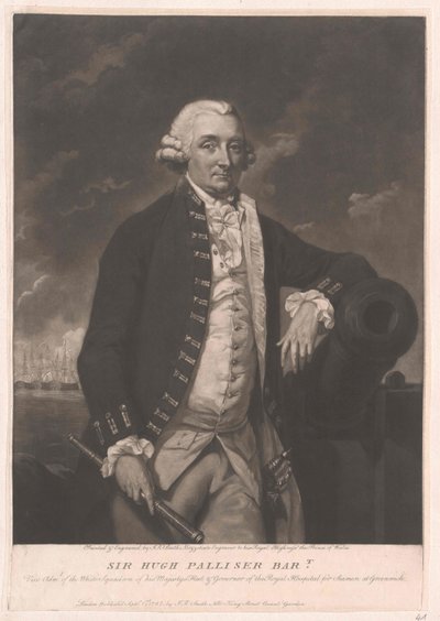 Sir Hugh 1:a baronetten Palliser av Artist Unknown