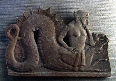 Det sagolika monstret Scylla, som tillsammans med Charybde höll Messinasundet. Musee du Louvre, Paris. av Artist Unknown