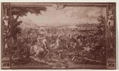 Reliefen av Wien i Gobelinväven från 1683 i "Ritterstube" i Hofburgpalatset i Wien av Artist Unknown