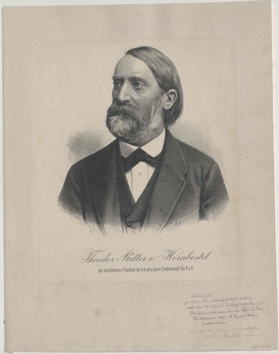 Theodor Ritter Hornbostel (tryck) av Artist Unknown