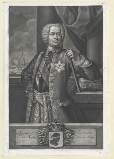 Theodor Baron Neuhof av Artist Unknown