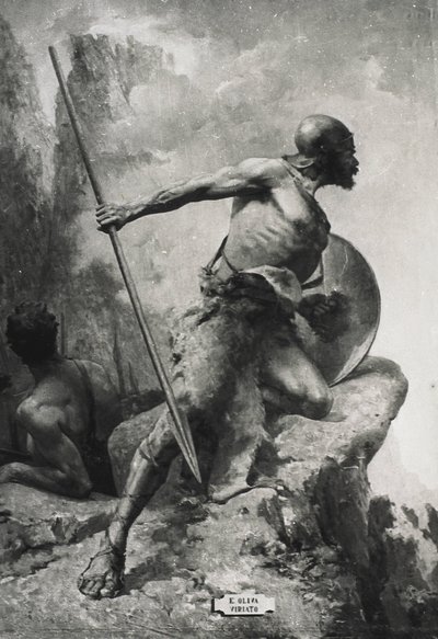 VIRIATHUS (190-139 F.KR.). Ledare för det lusitanska folket som gjorde motstånd mot den romerska expansionen i västra Hispania. Gravyr av Artist Unknown