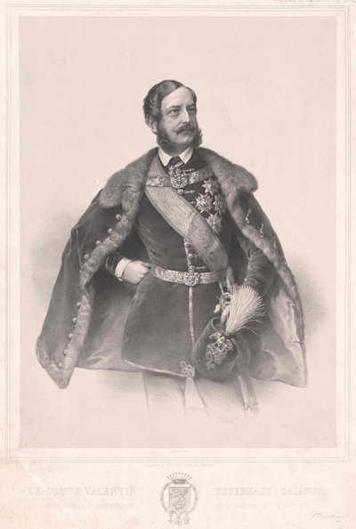 Valentine greve baron von Galantha Esterhazy av Artist Unknown
