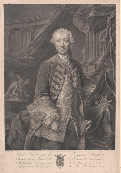 Wenzel Anton furste av Kaunitz-Rietberg av Artist Unknown