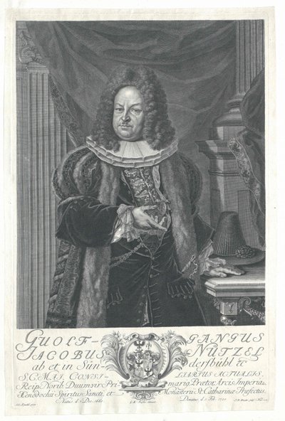 Wolfgang Jacob Nuetzel von Suendersbuehl av Artist Unknown