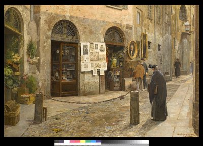 Via San Bernardino alle Ossa i Milano, Italien, 1912 av Arturo Ferrari