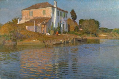 Ön framför Torcello (olja på duk) av Arturo Noci