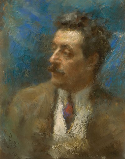 Porträtt av Giacomo Puccini av Arturo Rietti