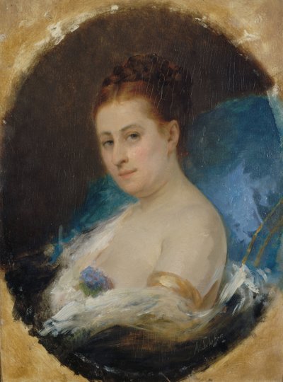 Porträtt av skådespelerskan Adelaide Ristori 1822-1906, ca 1857. av Ary Arnold Scheffer