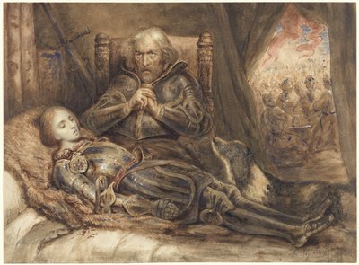 Eberhard von Württenberg sörjer sin son av Ary Scheffer