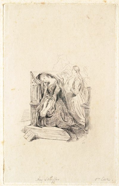 Marguerite i kyrkan av Ary Scheffer
