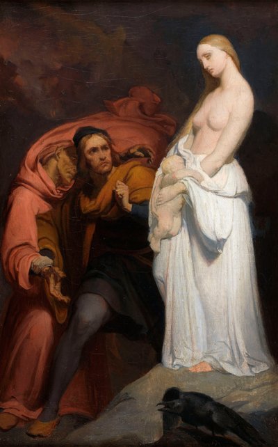 Marguerite håller sitt döda barn, ca. 1846. av Ary Scheffer