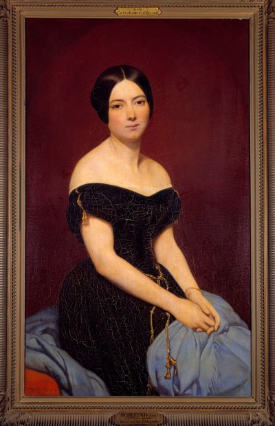 Porträtt av Madame Edmond Caillard nee Sipierre Målning av Ary Scheffer (1795-1858) 1842 Sön. 1,18x0,74 m Paris, Musee Carnavalet av Ary Scheffer