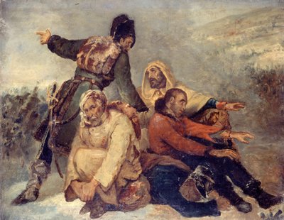Fyra ruttna armésoldater, ca. 1826. av Ary Scheffer