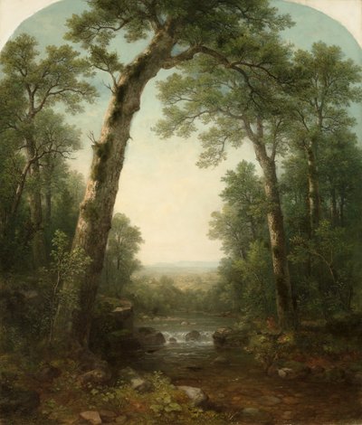Skogsbäck med utsikt av Asher Brown Durand