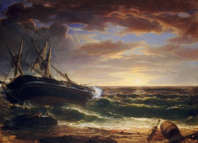 Det strandade skeppet, 1844. av Asher Brown Durand
