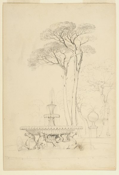 Vy över Hippocampusfontänen -Fontana de