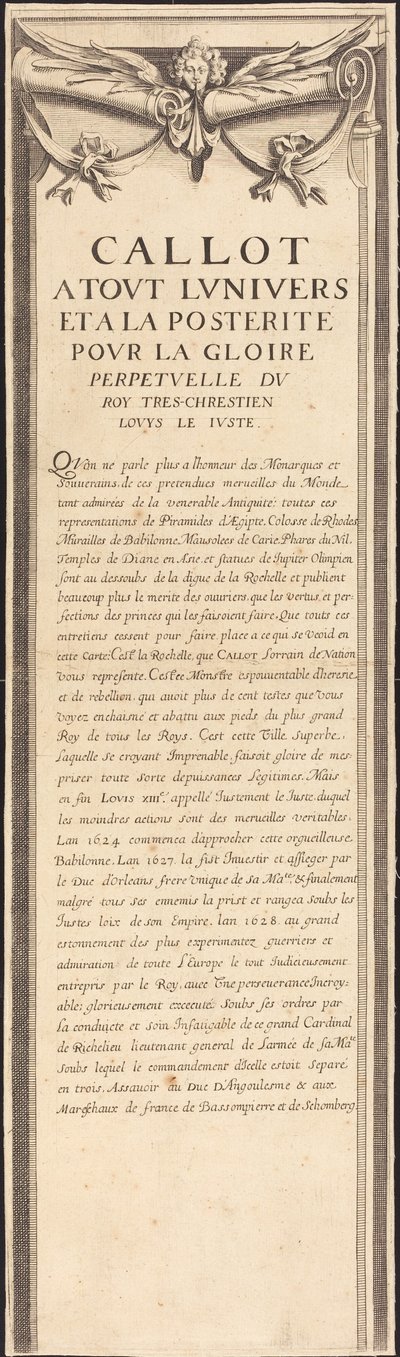Belägringen av La Rochelle [skylt 4 av 16; uppsättningen omfattar 1952.8.97-112] av Assistant of Jacques Callot
