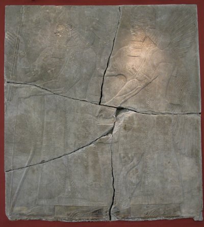 Kung Ashurnasirpal II och hans Gud. Relief från palatset Ashurnasirpal II i Kalhu, Nimrud, 900-talet f.Kr. av Assyrian