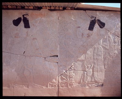 Vy över en relief, 800-talet f.Kr av Assyrian