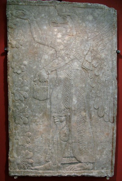 Relief från palatset Ashurnasirpal II i Kalhu, Nimrud, 900-talet f.Kr. av Assyrian Art.
