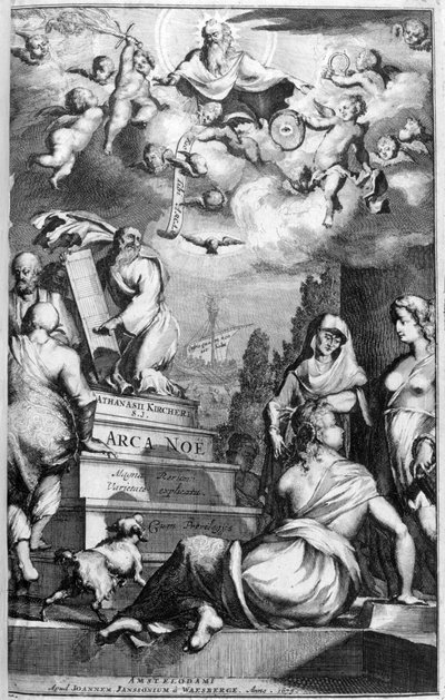 Frontispice av Arca Noe, 1675. av Athanasius Kircher