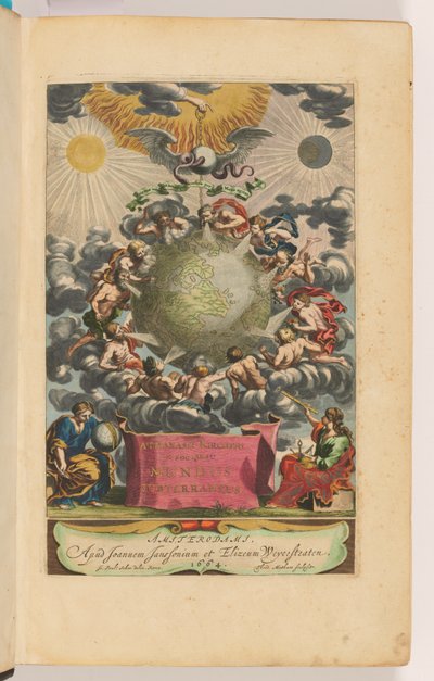 Titelsidan för Mundus Subterraneus av Athanasius Kircher