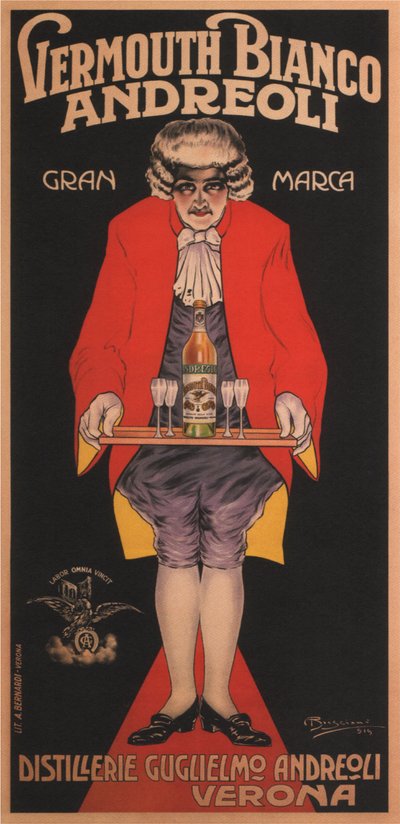 Andreoli White Vermouth, 1919 av Attilio Bresciani