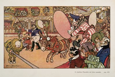 Cirkus och åsnan Pinocchio, Illustration från Pinocchio av Attilio Mussino