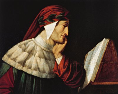 Porträtt av Dante Alighieri (Florens av Attilio Roncaldier
