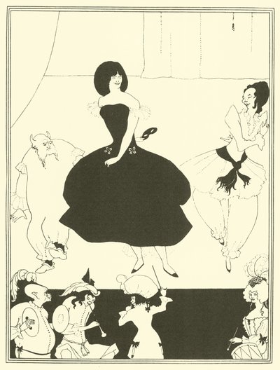 Komedi Balett av marionetter (litografi) av Aubrey (after) Beardsley