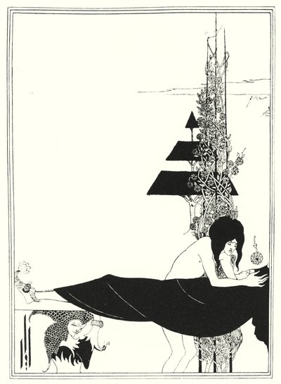 Den platonska klagan (gravyr) av Aubrey (after) Beardsley