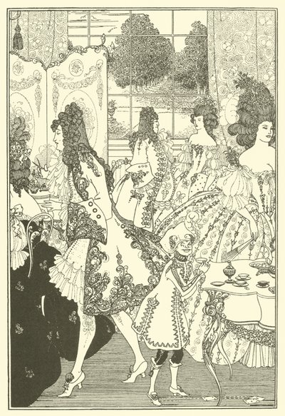 Låsets våldtäkt (litografi) av Aubrey (after) Beardsley