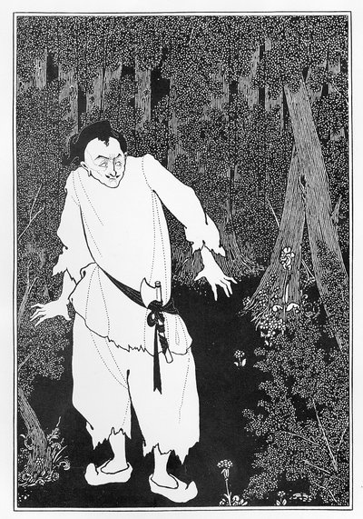 Ali Baba i skogen, 1897 av Aubrey Beardsley