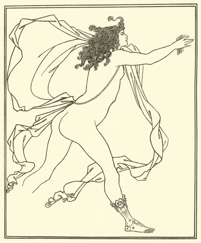 Apollo förföljer Daphne av Aubrey Beardsley