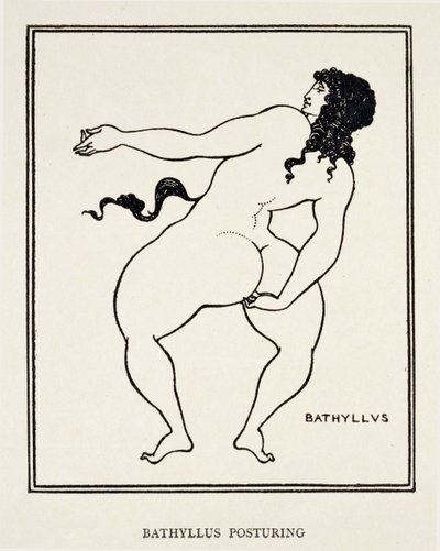 Bathyllus, romersk dansare och artist av pantomimus av Aubrey Beardsley