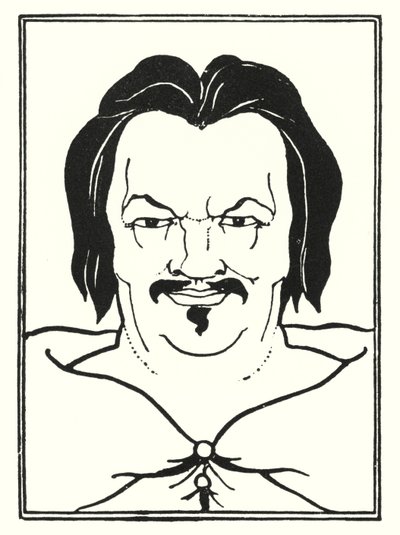 Omslagsdesign, sida av Aubrey Beardsley