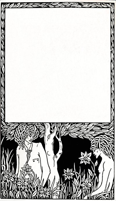 Design för titelsida för hedniska papper, 1893, 1914 av Aubrey Beardsley