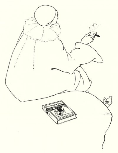 Design för ett inbjudningskort av Aubrey Beardsley