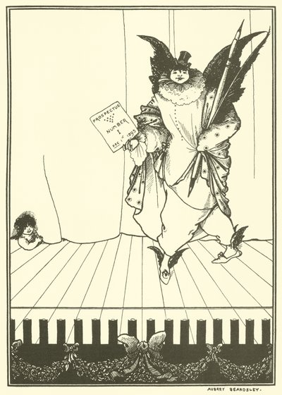 Design för prospektet för The Savoy av Aubrey Beardsley