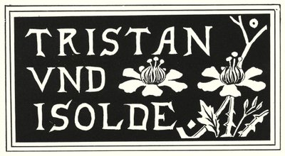 Design från omslaget till Aubrey Beardsleys kopia av "Tristan Und Isolde" av Aubrey Beardsley