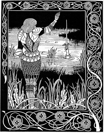 Excalibur återerövrades av Lady of the Lake, 1893 av Aubrey Beardsley