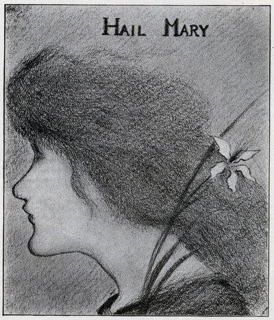 Ave Maria (penna) av Aubrey Beardsley