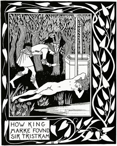 Hur King Marke hittade Sir Tristram, illustration från 