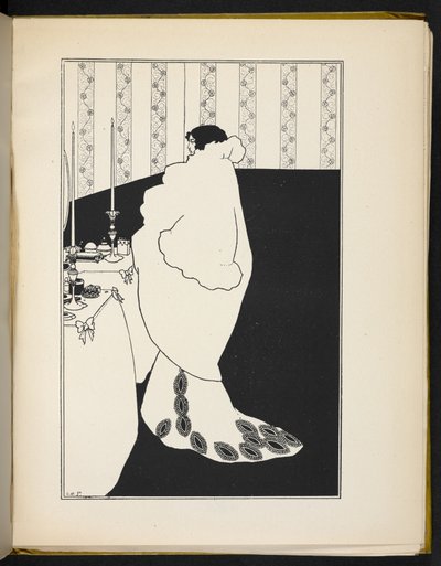 Illustration som visar en kvinna av Aubrey Beardsley