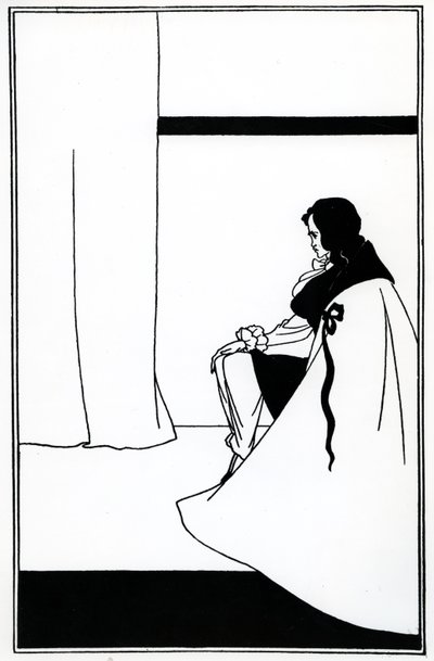 Illustration till "The Fall of the House of Usher" av Edgar Allan Poe, 1894 av Aubrey Beardsley